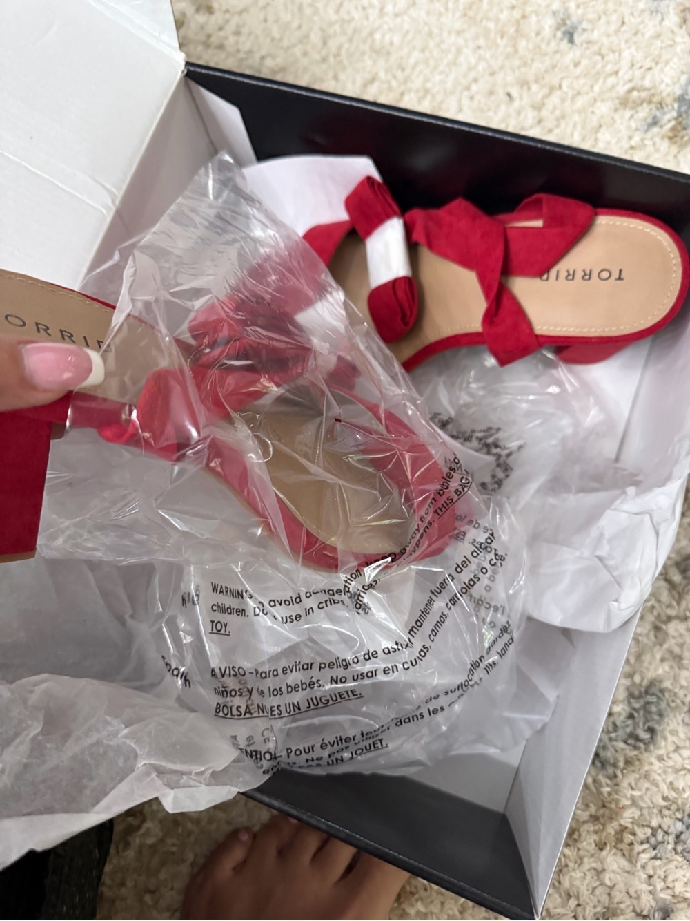 torrid Red Bow Slide Heels